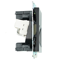 Розетка TV + компьютерная RJ-45 (механизм), STEKKER GLS00-7106-05, серия Катрин, черный 49182