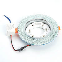 Светильник встраиваемый с белой LED подсветкой Feron CD4020 потолочный GX53 без лампы прозрачный 29473 Светильник встраиваемый с белой LED подсветкой Feron CD4020 потолочный GX53 без лампы прозрачный 29473