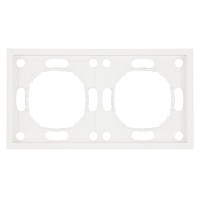 Рамка STEKKER, PFR00-5002-01 2-местная, серия Эмили, белый фарфор, soft touch 49885