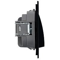 Кабельный вывод (механизм), STEKKER, серия Мия, RST00-3119-05, черный бархат 50467