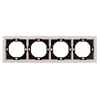 Рамка 4-местная, STEKKER, серия Мия, PFR00-3004-08, пудровый жемчуг 50489