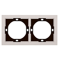 Рамка 2-местная, STEKKER, серия Мия, PFR00-3002-08, пудровый жемчуг 50487