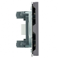 Розетка HDMI 2.0 Type A (механизм), серия Эмили, STEKKER, RST00-5118-10, платиново-серый, soft touch 50170