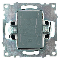 Переключатель перекрестный 1-клавишный (механизм), STEKKER GLS10-7110-05, 250V, 10А, серия Катрин, черный 49177