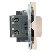 Выключатель диммирующий (механизм), STEKKER, 250В, 500W, серия Эмили, RSW10-5106-08, кашемир, soft touch 49894