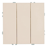 Выключатель 3-клавишный (механизм), STEKKER, 250В, 10А, серия Эмили, RSW10-5108-08, кашемир, soft touch 49896