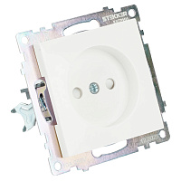 Розетка 1-местная б/з (механизм), STEKKER GLS10-7109-01, 250V, 10А с защитной шторкой, серия Катрин, белый 39303