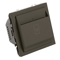 Выключатель карточный (механизм), STEKKER, 250В, 40А, серия Эмили, RSW40-5114-09, антрацит, soft touch 50701