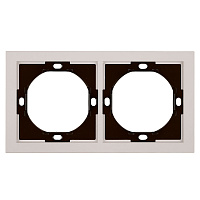 Рамка 2-местная, STEKKER, серия Мия, PFR00-3002-08, пудровый жемчуг 50487