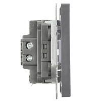 Переключатель перекрестный 1-клавишный (механизм), STEKKER, 250В, 10А, серия Эмили, RSW10-5110-10, платиново-серый, soft touch 49949