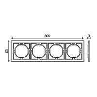 Рамка 4-местная, STEKKER, серия Мия, PFR00-3004-08, пудровый жемчуг 50489