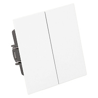 Выключатель 2-клавишный (механизм), STEKKER, 250В, 10А, серия Мия, RSW10-3104-01, белая магнолия 50429