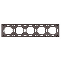 Рамка STEKKER, PFR00-5005-09 5-местная, серия Эмили, антрацит, soft touch 49940