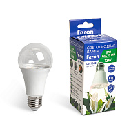 Лампа светодиодная для растений А60 Feron LB-7062 E27 12W 175-265V полный спектр 38277 Лампа светодиодная для растений А60 Feron LB-7062 E27 12W 175-265V полный спектр 38277