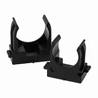 Крепеж-клипса для труб для прямого монтажа STEKKER PMPH20B черная в п/э D20 мм (упаковка 100 шт) 50768