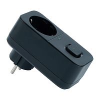 Сетевой фильтр 1-местный с/з STEKKER 220В, 16А, с выключателем, серия Nova, HM81-11-2, черный 50691