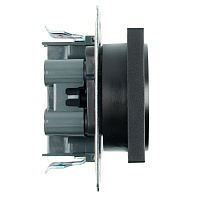 Розетка 2-местная б/з (механизм), STEKKER GLS10-7113-05, 250V, 10А с защитной шторкой, серия Катрин, черный 39611