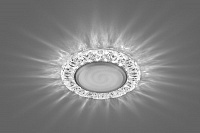 Светильник встраиваемый с белой LED подсветкой Feron CD4023 потолочный GX53 без лампы прозрачный 29476 Светильник встраиваемый с белой LED подсветкой Feron CD4023 потолочный GX53 без лампы прозрачный 29476