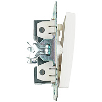 Выключатель 2-клавишный (механизм), STEKKER GLS10-7104-01, 250V, 10А, серия Катрин, белый  39300