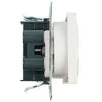 Розетка 2-местная б/з (механизм), STEKKER GLS10-7113-01, 250V, 10А с защитной шторкой, серия Катрин, белый 39573