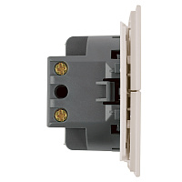 Выключатель 2-клавишный (механизм), STEKKER, 250В, 10А, серия Мия, RSW10-3104-08, пудровый жемчуг 50473