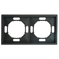 Рамка STEKKER, PFR00-5002-05 2-местная, серия Эмили, черный уголь, soft touch 49859 Рамка STEKKER, PFR00-5002-05 2-местная, серия Эмили, черный уголь, soft touch 49859