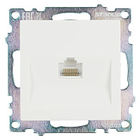 Розетка компьютерная 1-местная RJ-45 (механизм), STEKKER GLS00-7107-01, серия Катрин, белый 39305