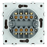 Переключатель перекрестный 2-клавишный (механизм), STEKKER, 250В, 10А, серия Эмили, RSW10-5111-09, антрацит, soft touch 50164