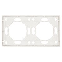 Рамка STEKKER, PFR00-5002-01 2-местная, серия Эмили, белый фарфор, soft touch 49885