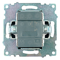 Выключатель 1-клавишный (механизм)STEKKER GLS10-7103-05, 250В, 10А, серия Катрин, черный 39603