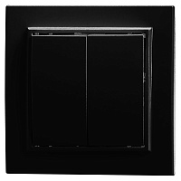 Выключатель 2-клавишный STEKKER, PSW10-9004-03, 250V, 10А, серия Эрна, черный 39473 Выключатель 2-клавишный STEKKER, PSW10-9004-03, 250V, 10А, серия Эрна, черный 39473