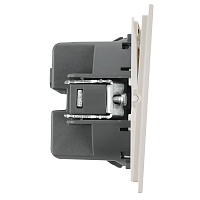 Выключатель 1-клавишный c индикатором (механизм), STEKKER, 250В, 10А, серия Мия, RSW10-3101-08, пудровый жемчуг 50475