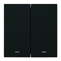 Выключатель 2-клавишный c индикатором (механизм), STEKKER, 250В, 10А, серия Мия, RSW10-3102-05, черный бархат 50446