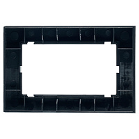 Рамка  2-местная (без перемычки), стекло, STEKKER, GFR00-7012-05, серия Катрин, черный 39571
