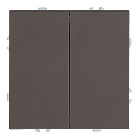 Переключатель перекрестный 2-клавишный (механизм), STEKKER, 250В, 10А, серия Эмили, RSW10-5111-09, антрацит, soft touch 50164