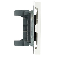 Розетка 1-местная с з/ш, б/з (механизм), СЗК, STEKKER, 250В, 16А, серия Эмили, RST16-5109-01ZK, белый фарфор, soft touch 50234