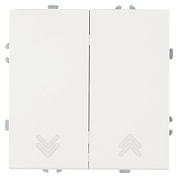 Выключатель 2-клавишный самовозвратный (механизм), STEKKER. 250В, 10А, серия Эмили, RSW10-5113-01, белый фарфор, soft touch 50325