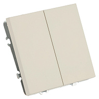 Переключатель 2-клавишный (механизм), STEKKER, 250В, 10А, серия Эмили, RSW10-5107-08, кашемир, soft touch 49895 Переключатель 2-клавишный (механизм), STEKKER, 250В, 10А, серия Эмили, RSW10-5107-08, кашемир, soft touch 49895