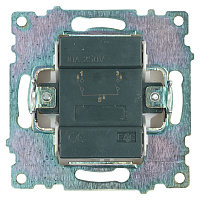 Выключатель 2-клавишный c индикатором (механизм), STEKKER GLS10-7102-01, 250В, 10А, серия Катрин, белый 39301