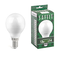Лампа светодиодная SAFFIT SBG4513 Шарик E14 13W 230V 4000K 55158 Лампа светодиодная SAFFIT SBG4513 Шарик E14 13W 230V 4000K 55158
