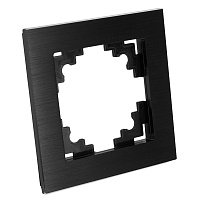 Рамка 1-местная, металл, STEKKER MFR00-7001-05, серия Катрин, черный 50012