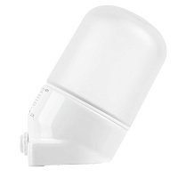 Светильник НББ 01-60-102 129х152х89мм, E27 max 60Вт, наклонный керам. корпус, стекло, IP65, белый 53165