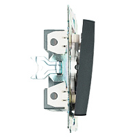 Переключатель 1-клавишный (механизм), STEKKER GLS10-7105-05, 250V, 10А, серия Катрин, черный 39604