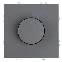 Терморегулятор механический (механизм), STEKKER, 230В, 3500Вт, серия Эмили, RSW00-5120-10, платиново-серый, soft touch 50712