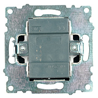 Выключатель 1-клавишный c индикатором (механизм) STEKKER GLS10-7101-05, 250В, 10А, серия Катрин, черный 39605