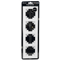 Рамка 4-местная, стекло, STEKKER, GFR00-7004-01, серия Катрин, белый 39257