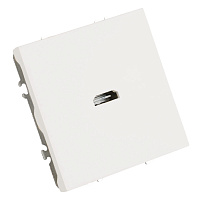 Розетка HDMI 2.0 Type A (механизм), STEKKER, серия Эмили, RST00-5118-01, белый фарфор, soft touch 50163