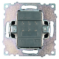 Переключатель 2-клавишный (механизм), STEKKER GLS10-7107-05, 250V, 10А, серия Катрин, черный 49167