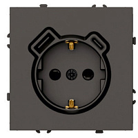 Розетка 1-местная з/ш с/з 16А + USB + Type C (механизм), STEKKER, 250В, 20W, серия Эмили, RST16-5119-09, антрацит, soft touch 50361 Розетка 1-местная з/ш с/з 16А + USB + Type C (механизм), STEKKER, 250В, 20W, серия Эмили, RST16-5119-09, антрацит, soft touch 50361